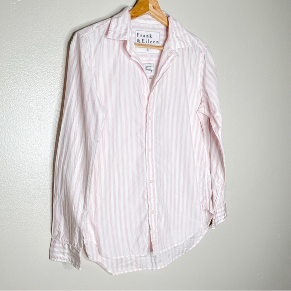 Frank & Eileen | Frank Pink/White Striped Button Down - Picture 3 of 13